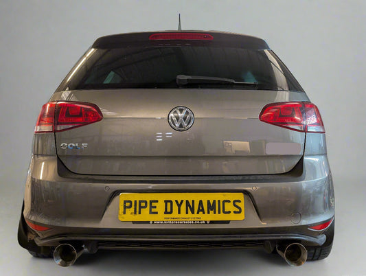 MK7/MK7.5 GOLF 1.4 TSI 122/125BHP - GTI STYLE - STRAIGHT PIPE CAT-BACK Pipe Dynamics Volkswagen