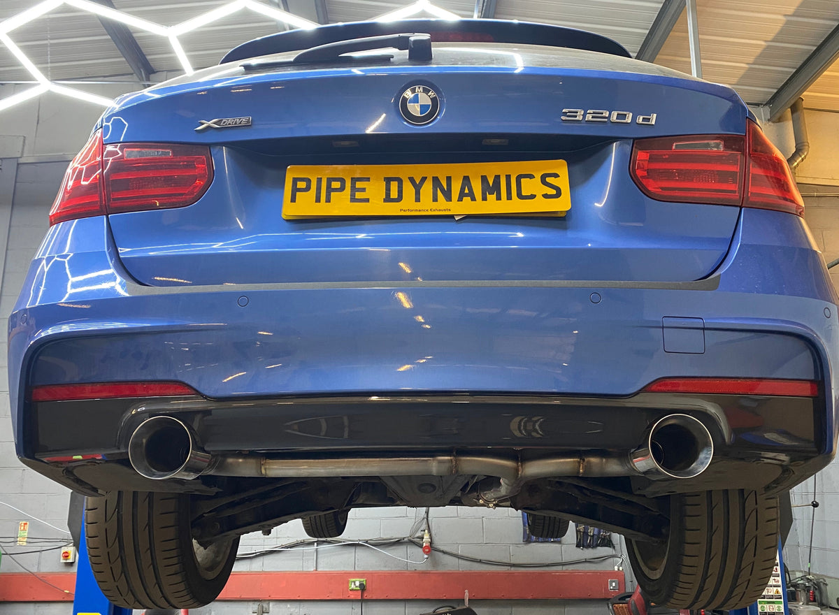 BMW 320D PRE LCI F30/F31 2012-2015 M SPORT - BACK BOX DELETE DUAL EXIT CONVERSION Pipe Dynamics BMW