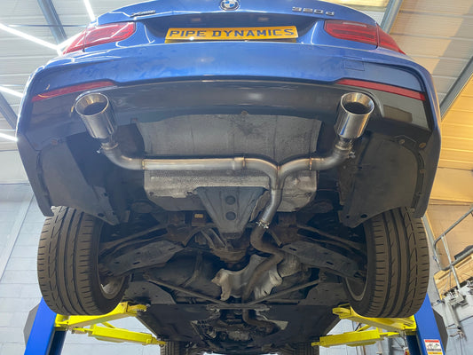 BMW 320D PRE LCI F30/F31 2012-2015 M SPORT - BACK BOX DELETE DUAL EXIT CONVERSION Pipe Dynamics BMW