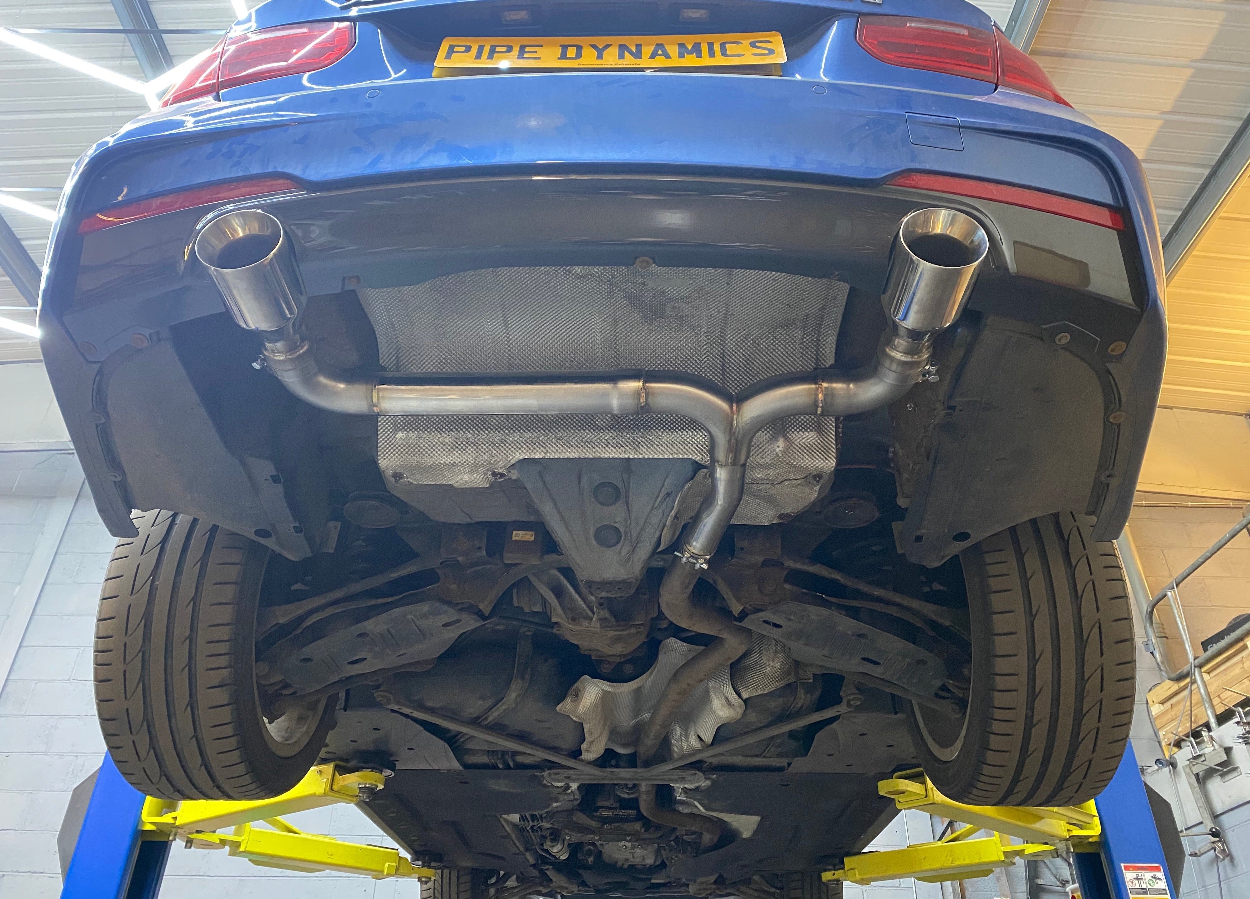 BMW 318D F30/F31 2012-2015 M SPORT - BACK BOX DELETE DUAL EXIT CONVERS