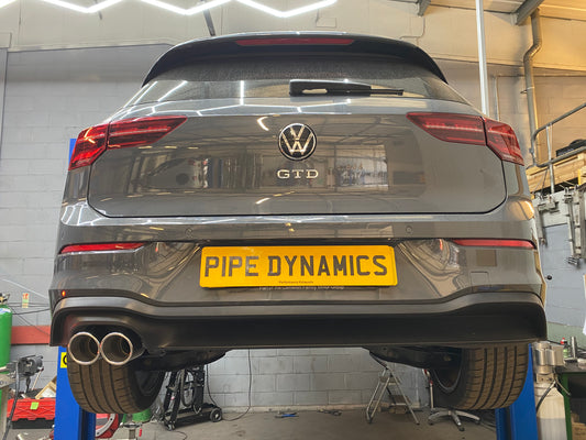 MK8 GOLF 2.0 GTD - Rear Exhaust - Back Box Delete - Pipe Dynamics