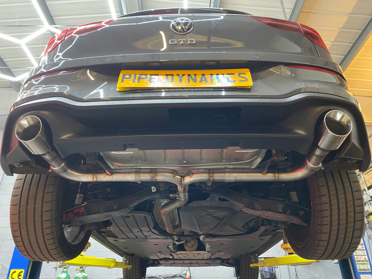 MK8 GOLF 2.0 GTD - DUAL EXIT GTI STYLE CONVERSION Rear Exhaust - Back Box Delete - Pipe Dynamics