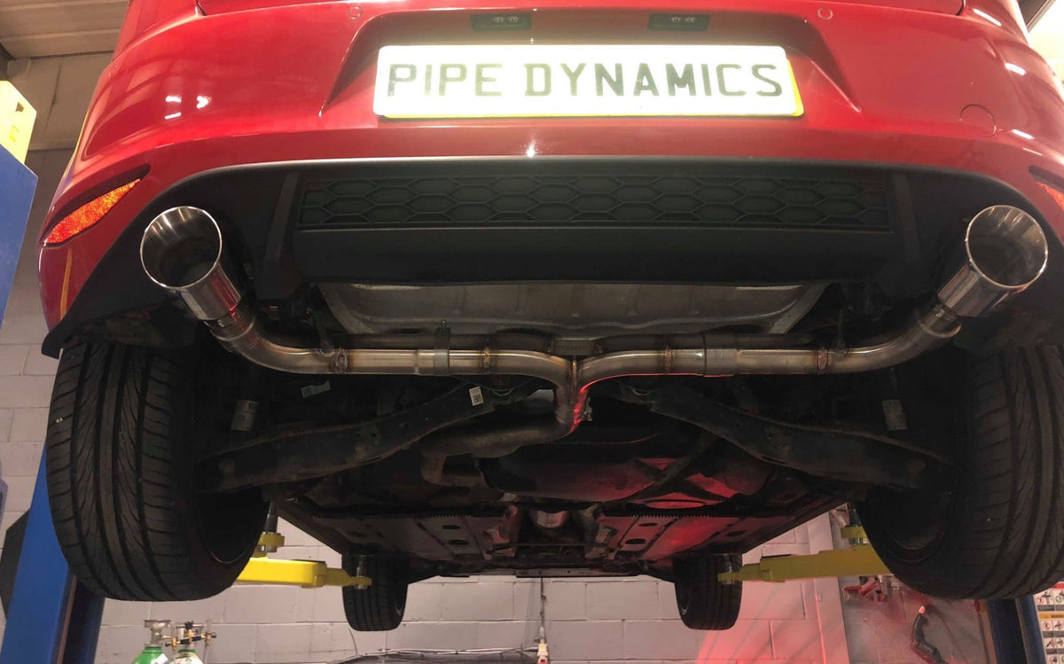 VW Golf MK7 2.0 GTD (without sound pack) Back Box Delete - GTI Style Dual Conversion Pipe Dynamics Performance Exhaust