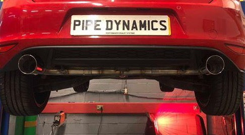 VW Golf MK7 2.0 GTD (without sound pack) Back Box Delete - GTI Style Dual Conversion Pipe Dynamics Performance Exhaust