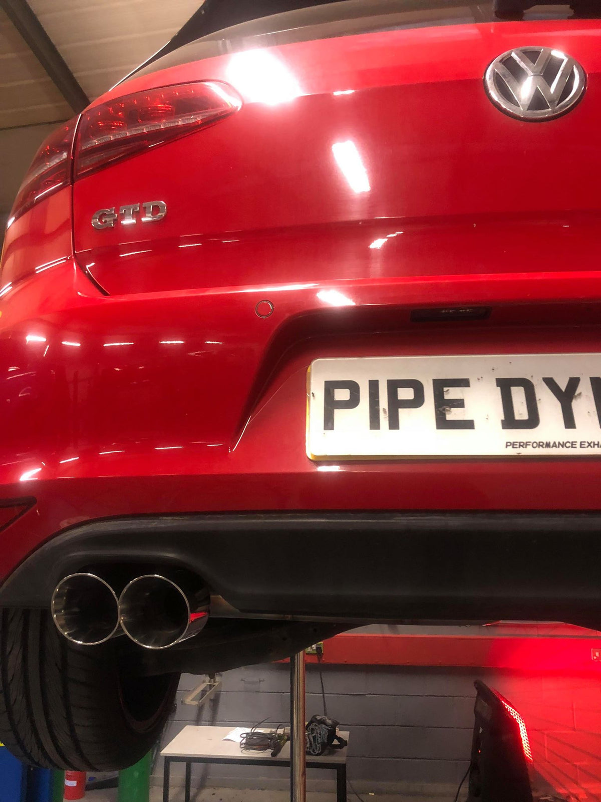 VW Golf MK7 2.0 GTD (without sound pack) Back Box Delete Pipe Dynamics Performance Exhaust