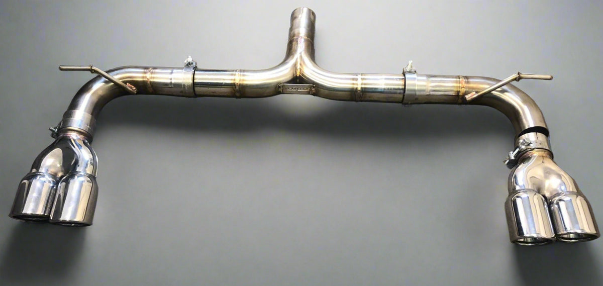 VW Golf MK7 2.0 GTD (without sound pack) Back Box Delete - Quad Exit Conversion Pipe Dynamics Performance Exhaust