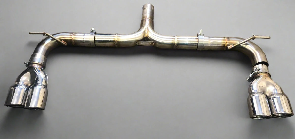 VW Golf MK7 2.0 GTD (without sound pack) Back Box Delete - Quad Exit Conversion Pipe Dynamics Performance Exhaust