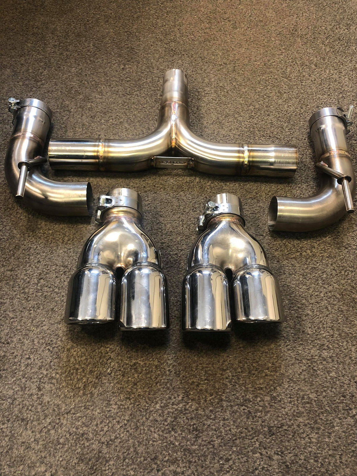 VW Golf MK7 2.0 GTD (without sound pack) Back Box Delete - Quad Exit Conversion Pipe Dynamics Performance Exhaust