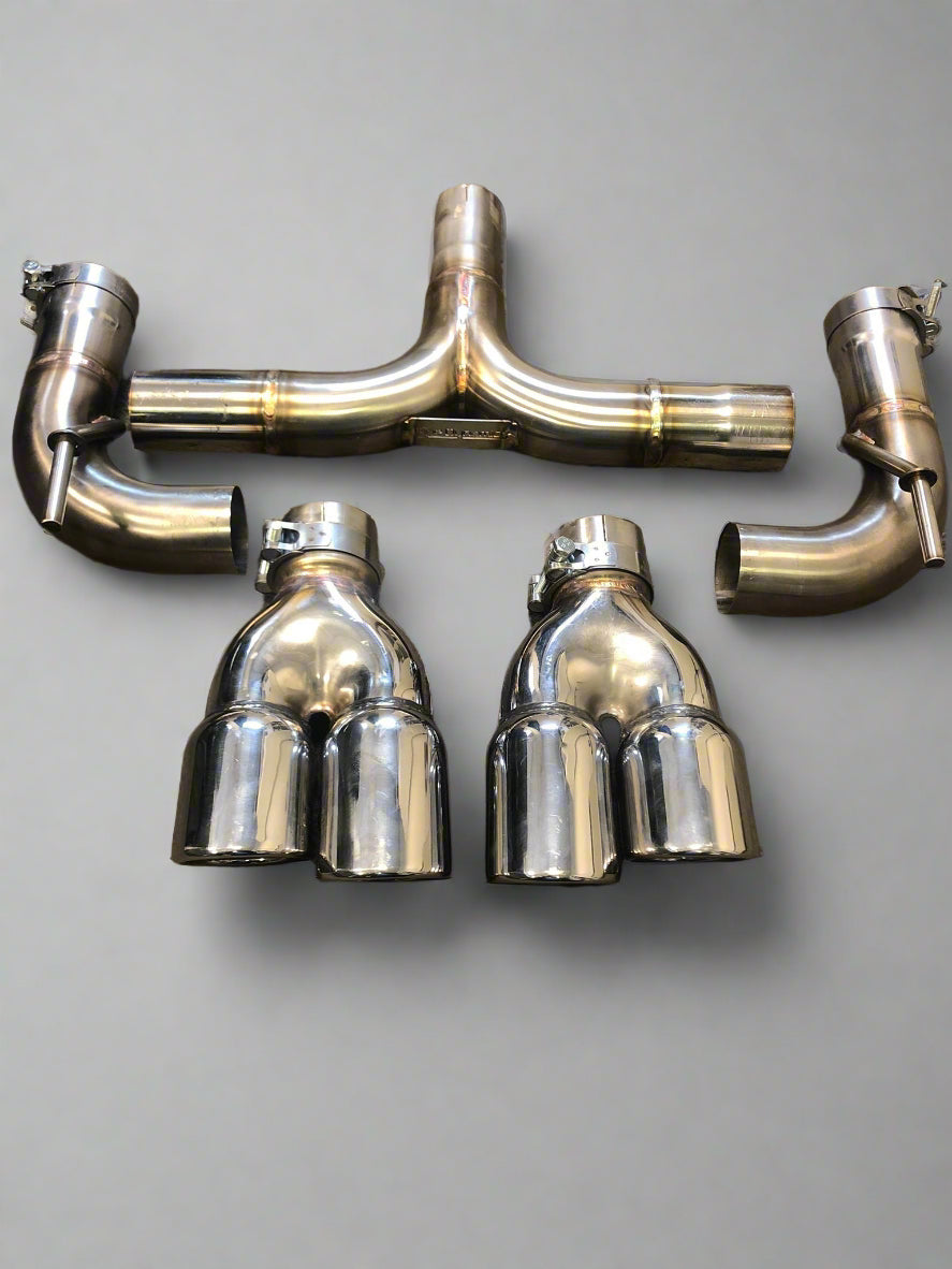 VW Golf MK7 2.0 GTD (without sound pack) Back Box Delete - Quad Exit Conversion Pipe Dynamics Performance Exhaust