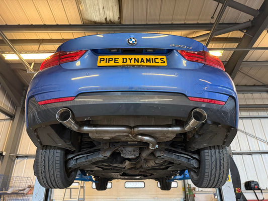 BMW 320D LCI F30/F31 2015-2019 M SPORT - BACK BOX DELETE DUAL EXIT CONVERSION Pipe Dynamics BMW