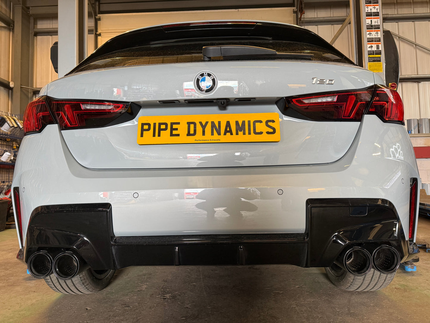 BMW F70 120i - BACK BOX DELETE - QUAD EXIT CONVERSION M135I STYLE EXHAUST Pipe Dynamics BMW
