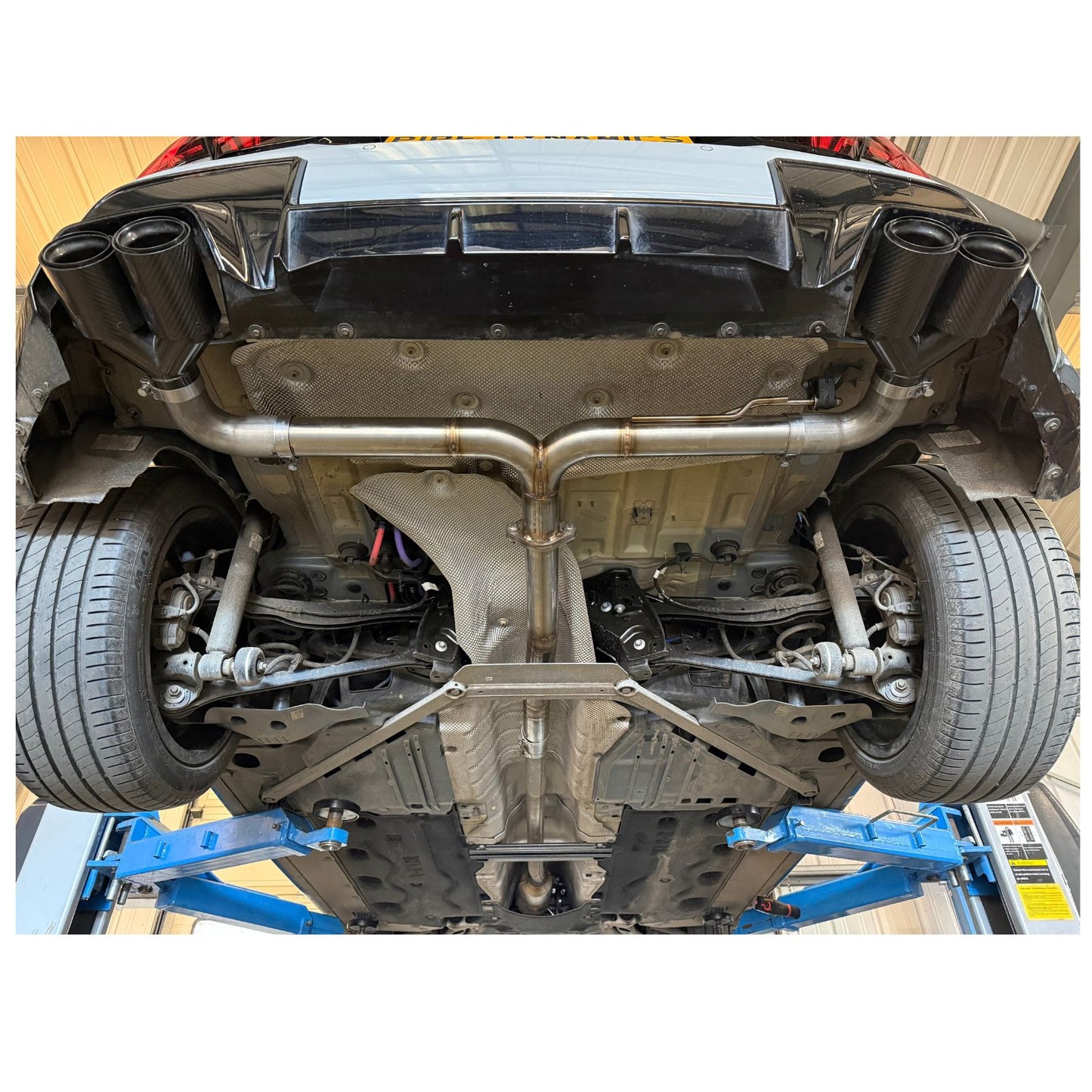 BMW F70 120i - BACK BOX DELETE - QUAD EXIT CONVERSION M135I STYLE EXHAUST Pipe Dynamics BMW
