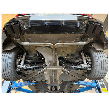 BMW F70 120i - BACK BOX DELETE - QUAD EXIT CONVERSION M135I STYLE EXHAUST Pipe Dynamics BMW