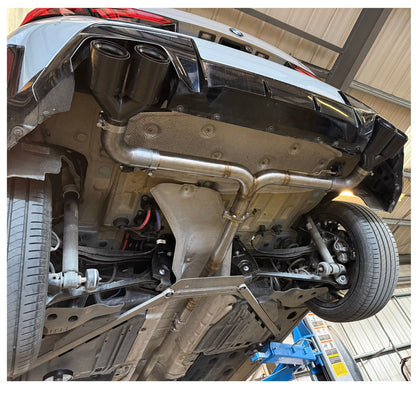 BMW F70 120i - BACK BOX DELETE - QUAD EXIT CONVERSION M135I STYLE EXHAUST Pipe Dynamics BMW