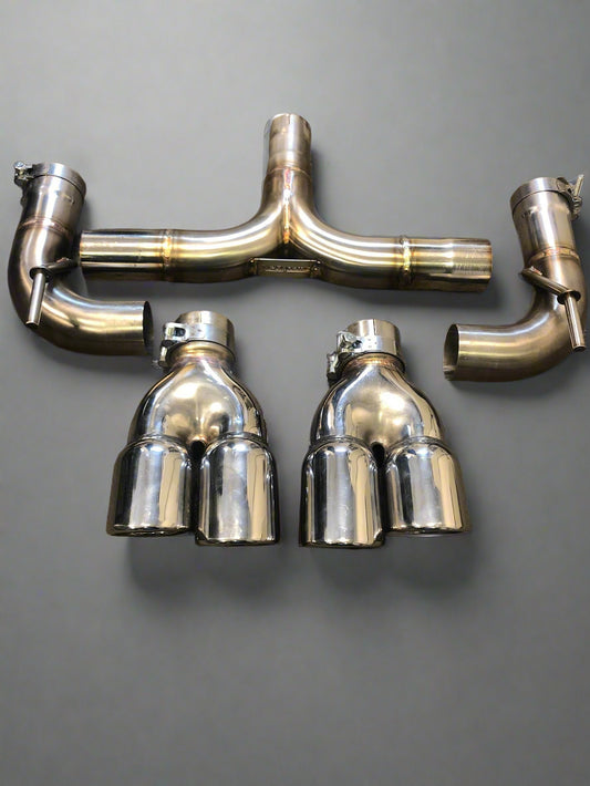 VW Golf MK7 2.0 GTD (without sound pack) Back Box Delete - Quad Exit Conversion Pipe Dynamics Performance Exhaust