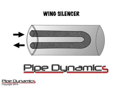 10X5 X 9 Long Oval Stainless Universal Steel Silencer - Choice Of Bore And Configuration Wing / 1.5