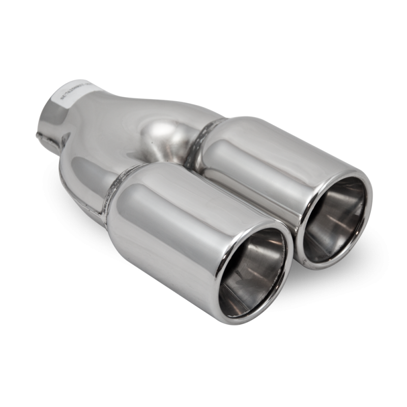 3" Twin Straight Cut In Rolled Double SkinnedStainless Steel Universal Tailpipe - Pipe Dynamics