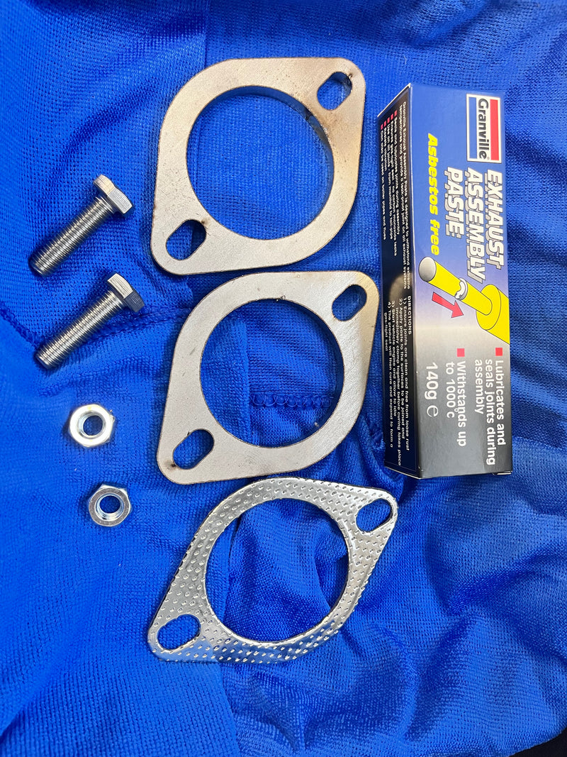 Stainless Steel 2.25" and Gasket Kit with Exhaust Sealant Paste Pipe