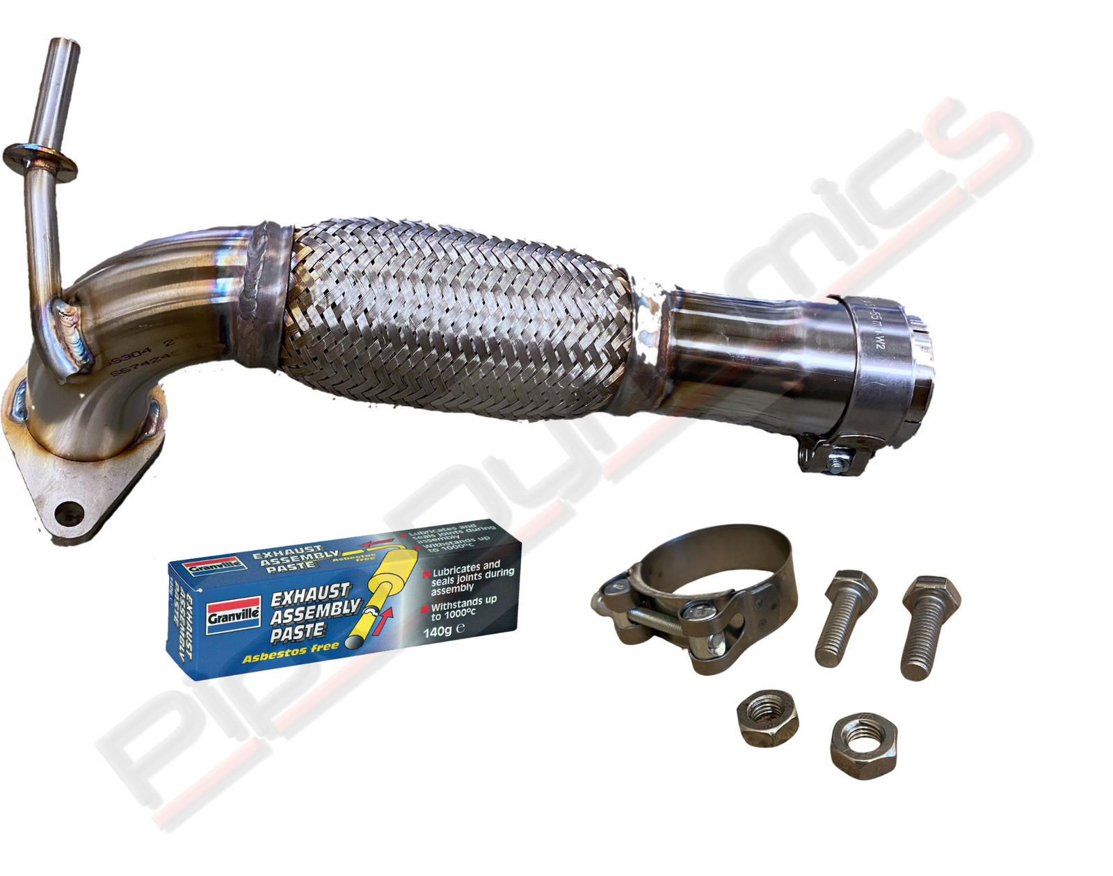 thumbnail image 2 of Ford Fiesta 1.0 EcoBoost Exhaust Flexi Repair Pipe – Stainless Steel By TURBOREVS 2 of 6