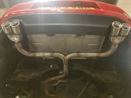 VW Golf MK7 2.0 GTD (without sound pack) Back Box Delete - Quad Exit Conversion Pipe Dynamics Performance Exhaust